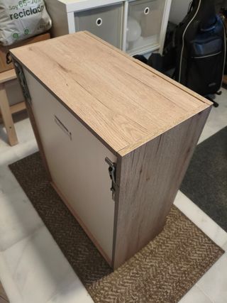 Armario baño Leroy Merlin roble 60x75x30 cm