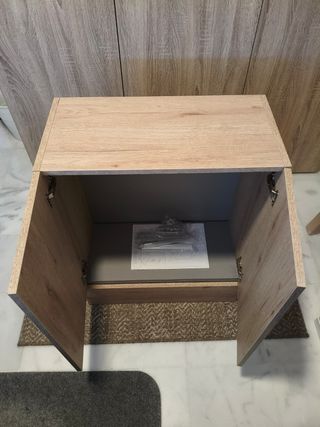 Armario baño Leroy Merlin roble 60x75x30 cm