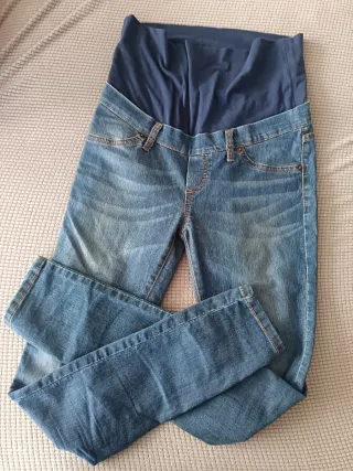 Jeans premaman blu
