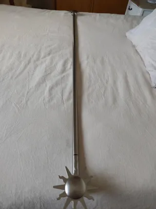 Barra cortina sol metal plateado