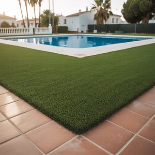 Césped artificial reutilizado