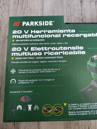 Herramienta Multifuncional Recargable 20V Parkside