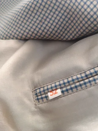 Americana hombre beige y azul