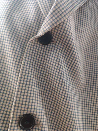 Americana hombre beige y azul