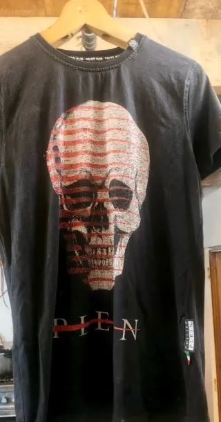 Camiseta Philipp Plein Calavera Rayas