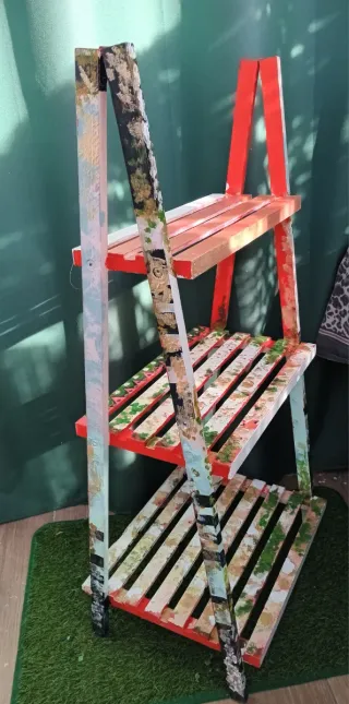 Estantería auxiliar de pino interior exterior