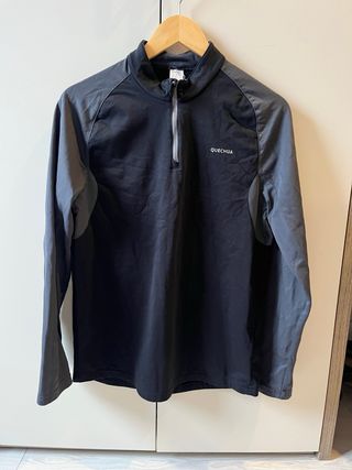 Jersey Quechua Talla L Negro/Gris