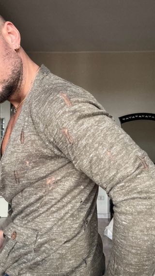 Cardigan Uomo Verde Taglia M