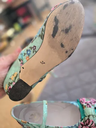 Zapatos fallera florales