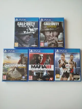 Lote 5 Juegos PS4: Call of Duty, Mafia, UFC