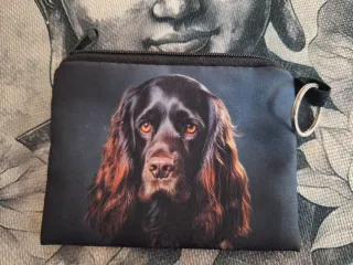 Monedero perro Cocker negro y marrón