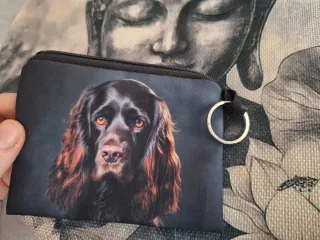 Monedero perro Cocker negro y marrón