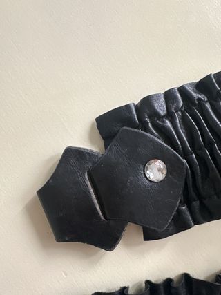 Cintura elastica nera con fibbia