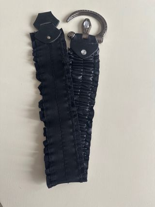 Cintura elastica nera con fibbia