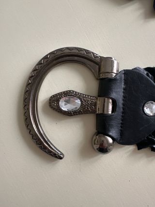 Cintura elastica nera con fibbia