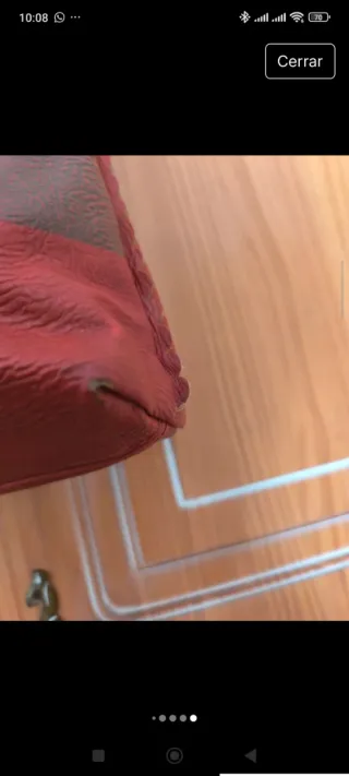 Bolso Cuero Mándala Recorte Beige/Gris