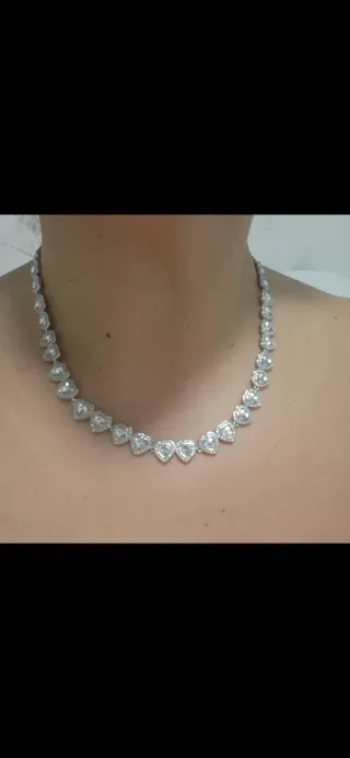 Conjunto Swarovski Corazón Collar Pendientes Pulse