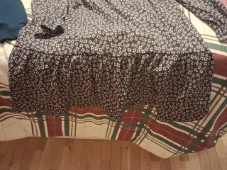 Vestido estampado floral negro y rosa Talla 9 a 10