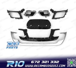 DIFUSOR RANGE ROVER VELAR 17- LOOK R DYNAMIC PLATA + COLAS