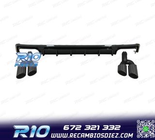 DIFUSOR AUDI A6 A6 AVANT 19-24 LOOK S6 NEGRO BRILLO
