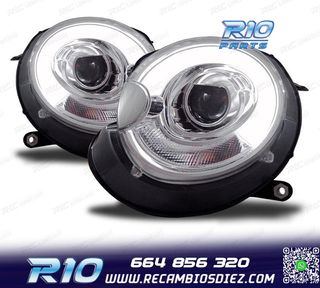 FAROS PARA MINI COOPER R56 R57 06-10 TUBE LIGHT FONDO CROMO