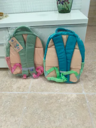 Mochila Oxford Verde y Multicolor