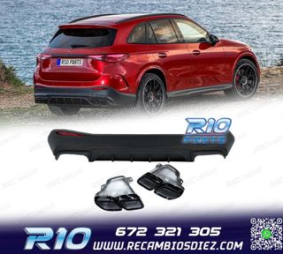 DIFUSOR MERCEDES GLC W254 23- LOOK AMG GLC63 NEGRO