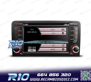 RADIO NAVEGADOR 7" AUDI A3 8P 03-12 USB GPS TACTIL HD
