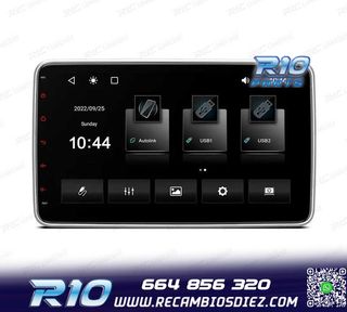 RADIO NAVEGADOR 2DIN 10" HD TÁCTIL BLUETOOTH USB SD