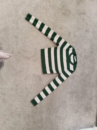 Jersey rayas verde y blanco Zara Talla S
