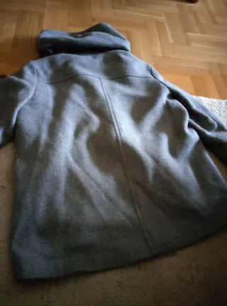 Abrigo corto paño/lana gris buen estado