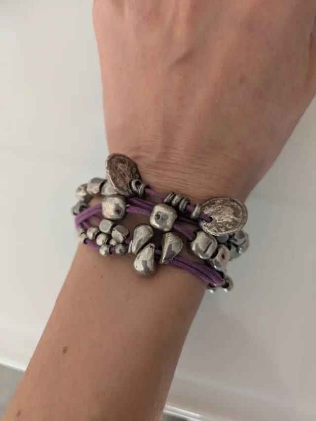 Pulsera UNOde50 – Original morada y plateada