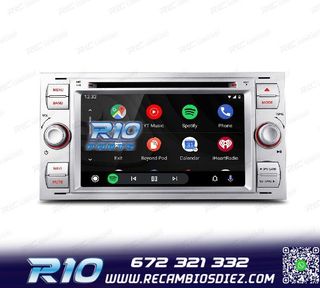 RADIO GPS ANDROID 12 PARA FORD FOCUS C-MAX FIESTA GALAXY KUG