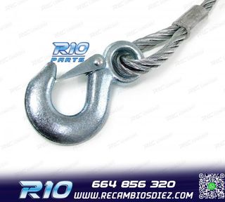 CABLE DE ACERO REMOLQUE CON DOBLE GANCHO
