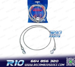 CABLE DE ACERO REMOLQUE CON DOBLE GANCHO