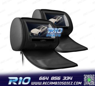 REPOSACABEZAS MULTIMEDIA 7 PULGADAS HD USB SD COLOR NEGRO