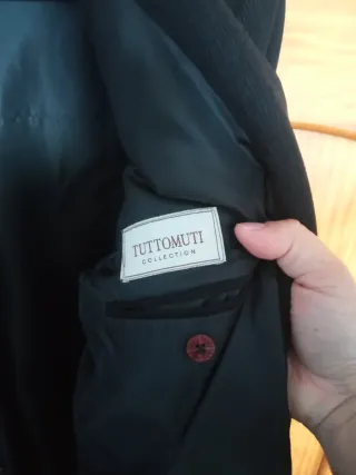 Americana de pana de hombre talla XL negra