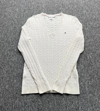 Jersey V-Neck Blanco Talla S