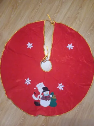 Falda para árbol de Navidad roja