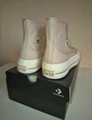 Converse plataforma rosa