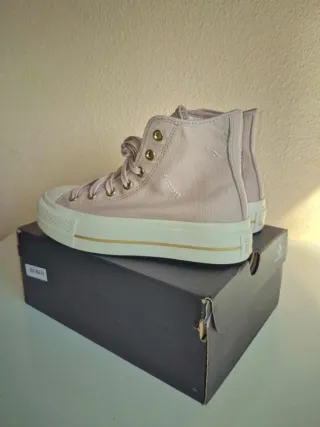 Converse plataforma rosa