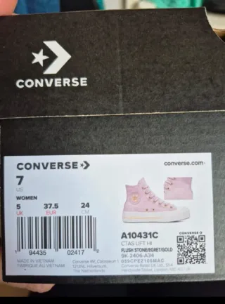 Converse plataforma rosa