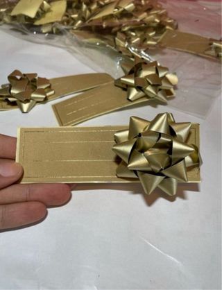 30 Lazos Decorativos Dorados