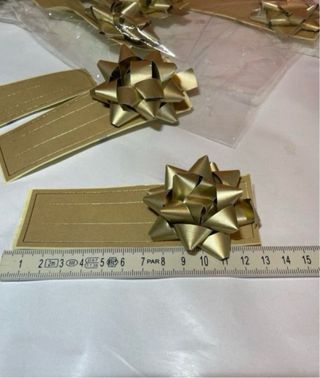 30 Lazos Decorativos Dorados