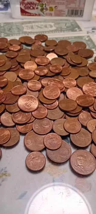 Lote 1, 2 y 5 céntimos de Euro Francia