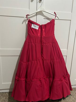 Vestido Rosa Clara Talla 36-38 Rojo+bolero