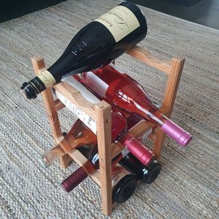 Coppia Portabottiglie Legno