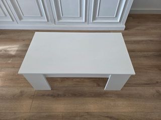 Mesa centro elevable blanca