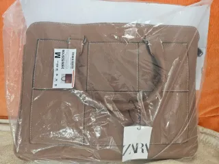 Maletín/Mochila Zara Cuero Trenzado Marrón