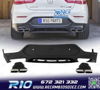 DIFUSOR MERCEDES GLC X253 COUPE 15-18 LOOK AMG GLC63 + COL